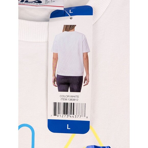 Fila Shirt Womens Size Large White Logo Spell Out T-Shirt - Picture 3 of 8